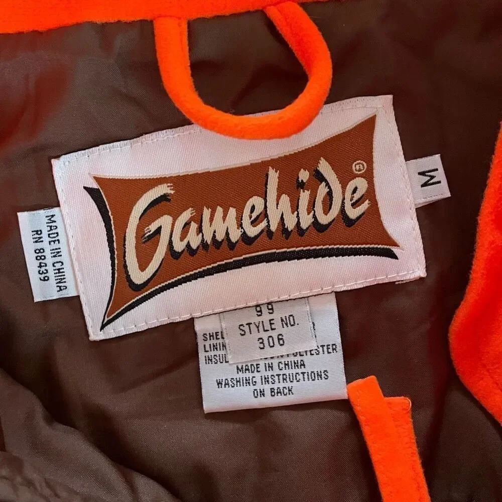Gamehide Hush Hide Orange Waist Length Coat M